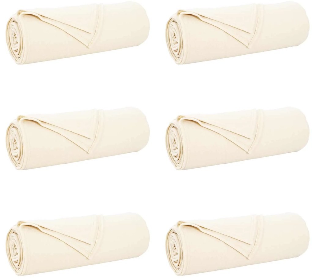 vidaXL Ριχτάρια 6 pcs Κρεμ 350 x 270 εκ. Μαλλί