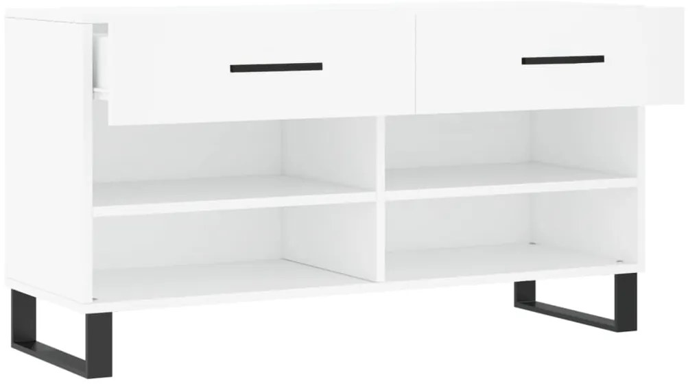 vidaXL Παπουτσοθήκη Λευκή 102 x 35 x 55 εκ. από Επεξεργασμένο Ξύλο