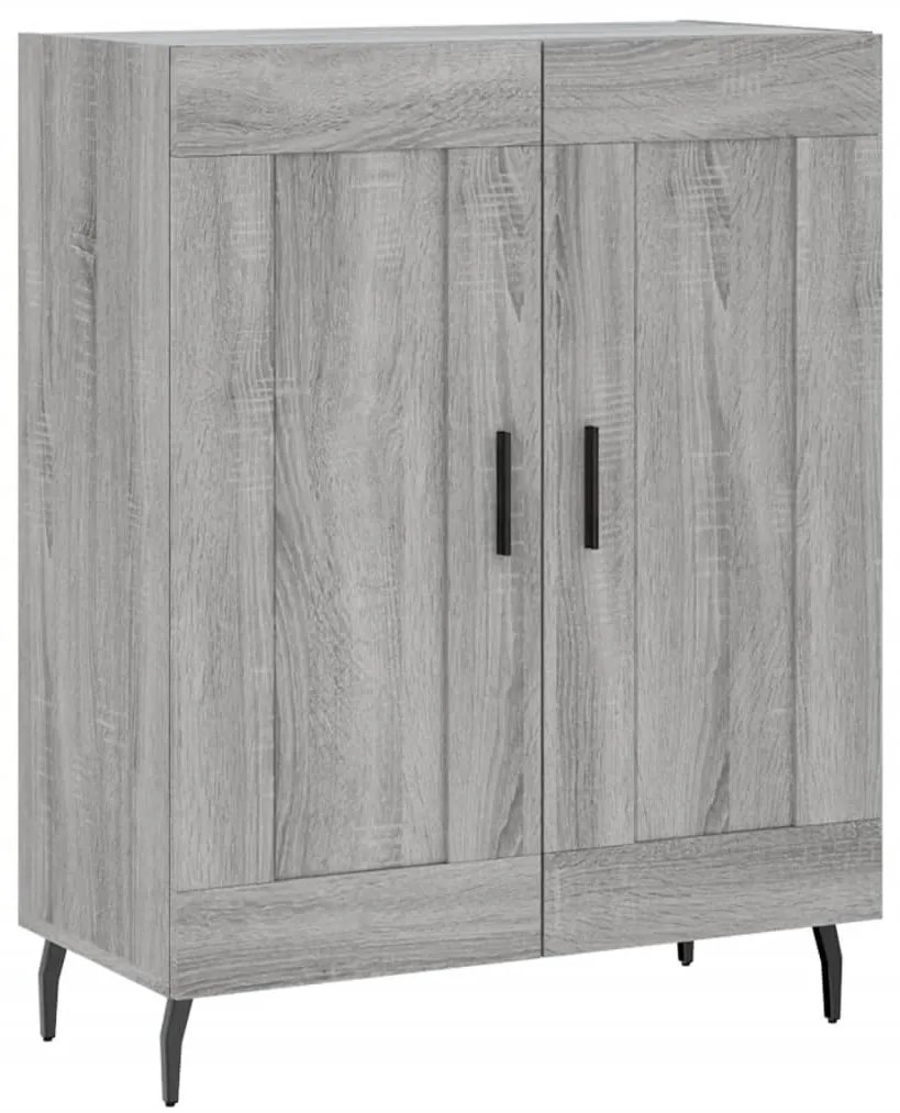 vidaXL Ντουλάπι Γκρι Sonoma 69,5 x 34 x 180 εκ. Επεξεργασμένο Ξύλο