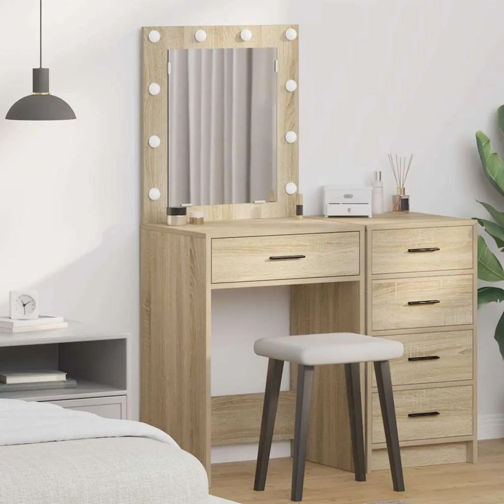 vidaXL Κομοδίνο Sonoma Δρυς 50 x 41 x 135 εκ Επεξεργασμένο ξύλο