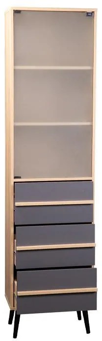 Ραφιέρα Industry Fylliana Sonoma - Γκρί 50x29.5x190 εκ. 50x29.5x190 εκ.