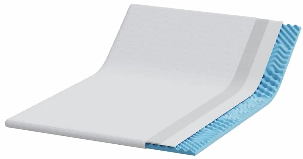 vidaXL Στρώμα επικάλυψης Λευκό 140 x 200 x 6 εκ Υφασμα Jacquard