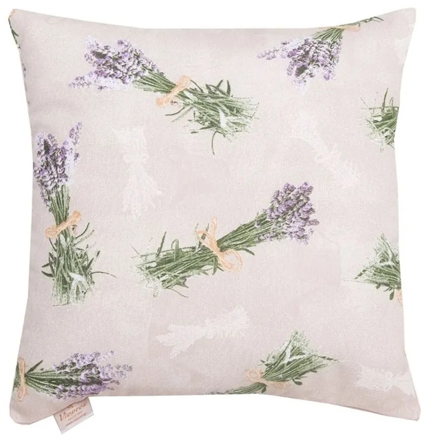 Μαξιλάρι Διακοσμητικό Λεβάντα (Με Γέμιση) Linen Viopros 45X45 45x45cm Cotton-Polyester