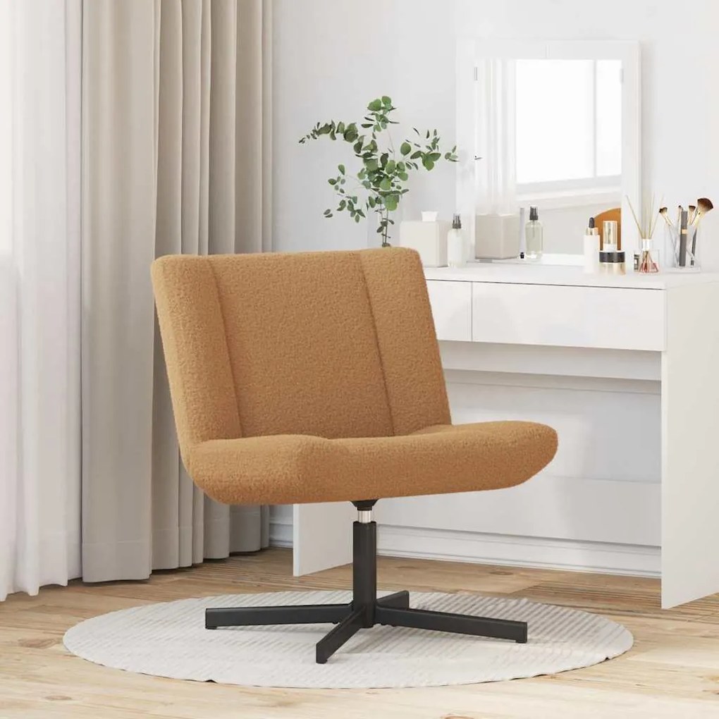 vidaXL Περιστρεφόμενη καρέκλα Μπεζ 63 x 75 x 76 εκ ύφασμα