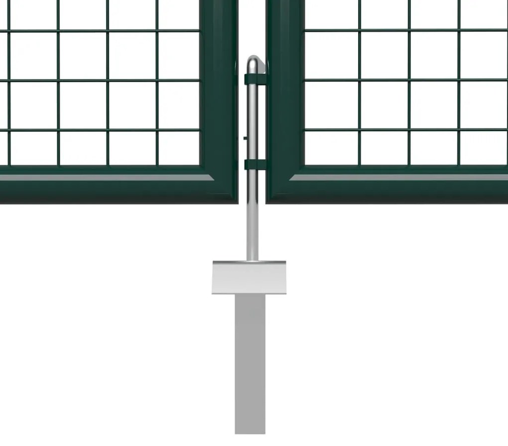 vidaXL Πόρτα Κήπου Πράσινη 400x100 εκ. από Ατσάλι