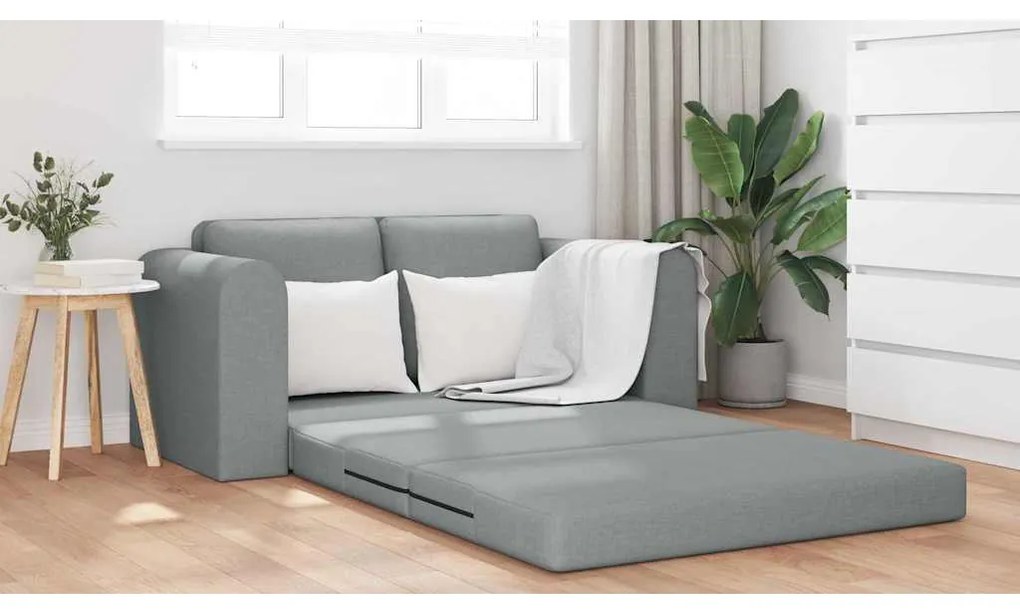 vidaXL Κρεβάτι καναπές Ανοιχτό γκρι 148 x 71 x 83 εκ. ύφασμα