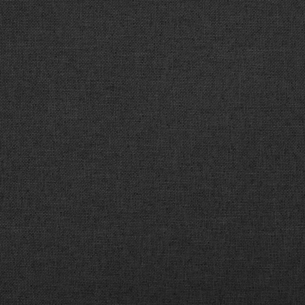 Πάγκος Αποθήκευσης Πτυσσόμενος Μαύρος 76x38x38 εκ. Συνθ. Λινό - Μαύρο