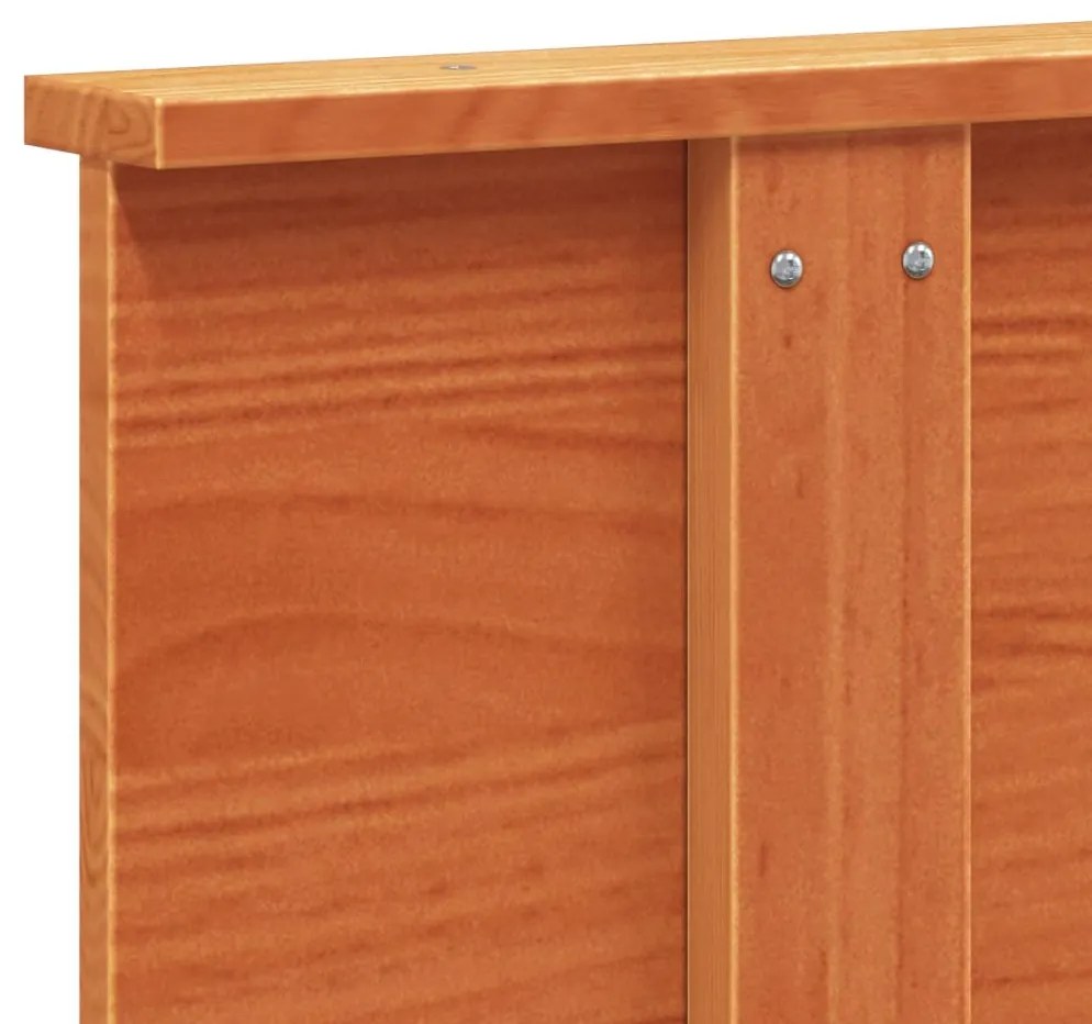 vidaXL Κεφαλάρι Καφέ Κεριού 135 εκ. από Μασίφ Ξύλο Πεύκου