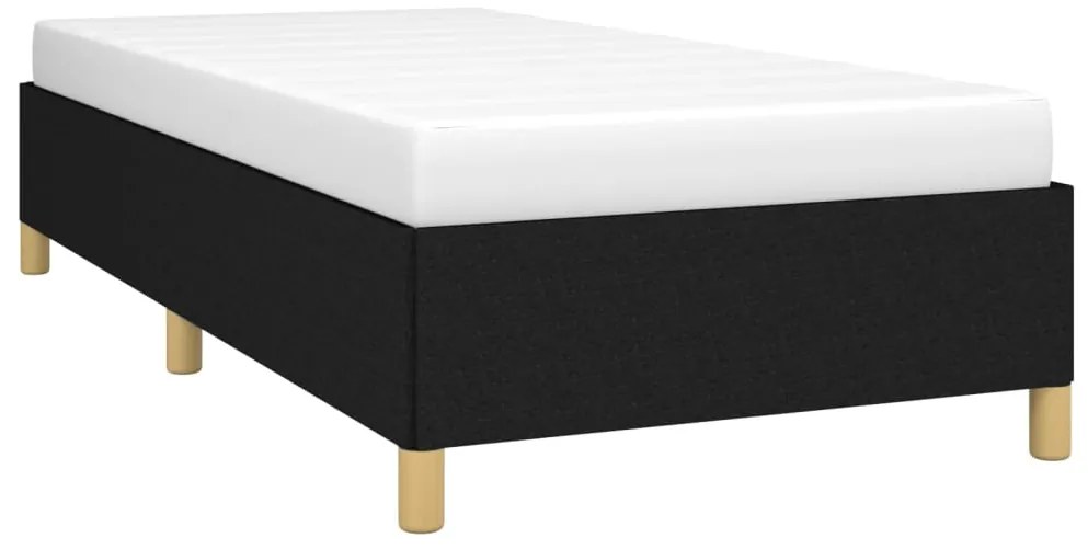 vidaXL Σκελετός Κρεβατιού Χωρίς Στρώμα Μαύρο 90x190 εκ. Υφασμάτινο