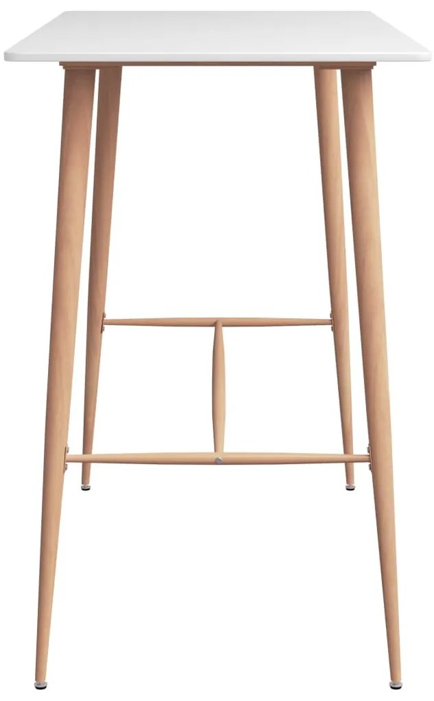 vidaXL Σετ Επίπλων Μπαρ 5 Τεμαχίων Λευκό & Γκρι