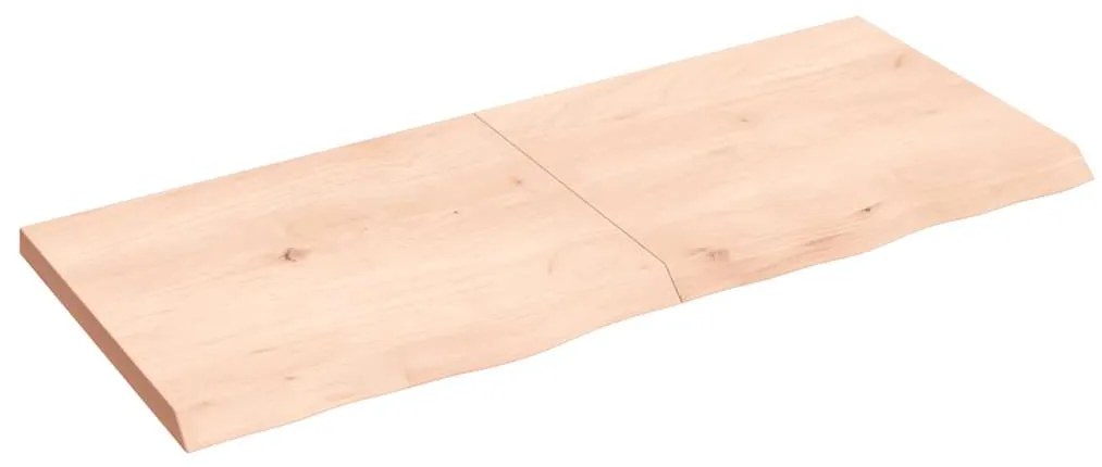 vidaXL Ράφι Τοίχου 120x50x(2-4) εκ. από Ακατέργαστο Μασίφ Ξύλο Δρυός