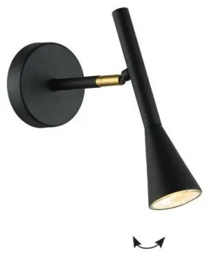 Απλίκα Φωτιστικό Τοίχου Μαύρο Melody 4283700 Viokef-4283700-Μαύρο 4283700