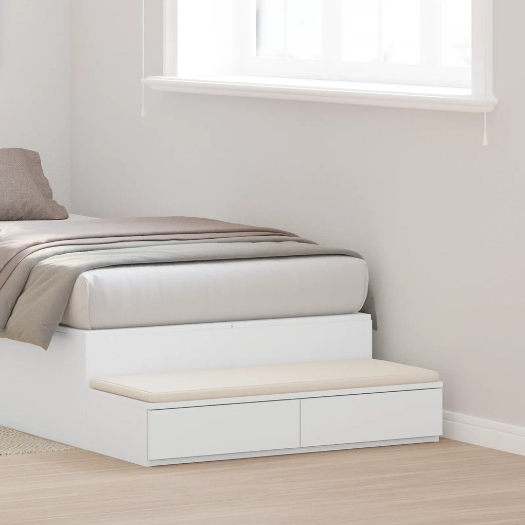 vidaXL Συρτάρια Κρεβατιού Λευκά 75x36,5x16,5 εκ από Ξύλο