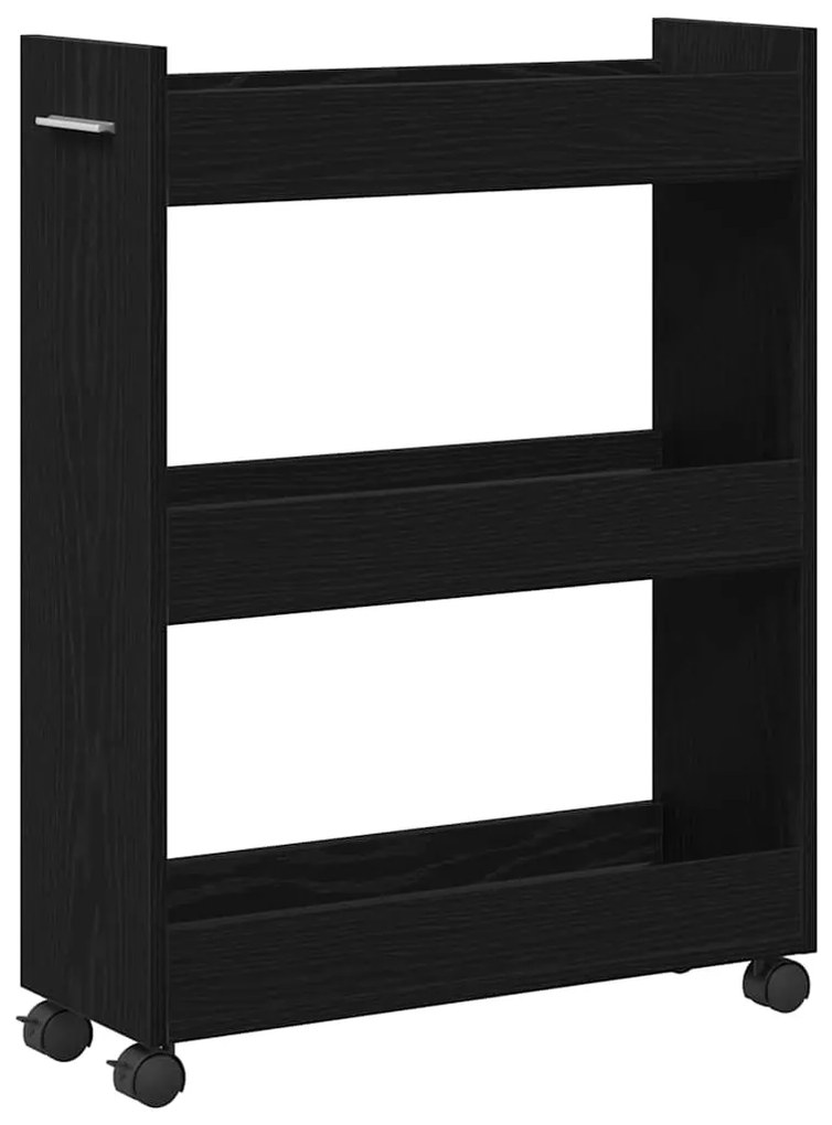 vidaXL Ντουλαπιού Μαύρη δρυς 60 x 22 x 79 εκ Επεξεργασμένο ξύλο