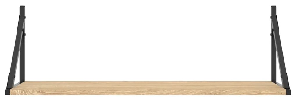 vidaXL Ράφια Τοίχου 2 τεμ. Sonoma Δρυς 80x25x25,5 εκ. από Τεχνητό Ξύλο