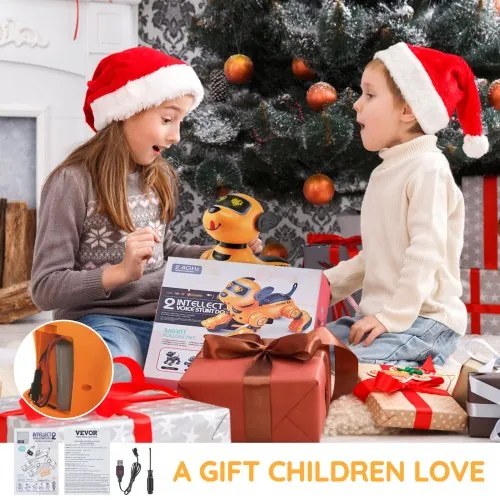 VEVOR RC Robot Dog Toy Talking Dancing Touch &amp; Voice Remote Control Programmable