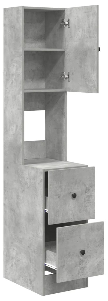 vidaXL Ντουλάπι Κουζίνας Γκρι Σκυριά 35x50x180 εκ. Μοριοσανίδας