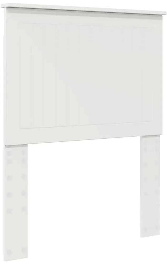 vidaXL Κεφαλάρι με κεφαλάρι Λευκό 75 cm Επεξεργασμένο ξύλο