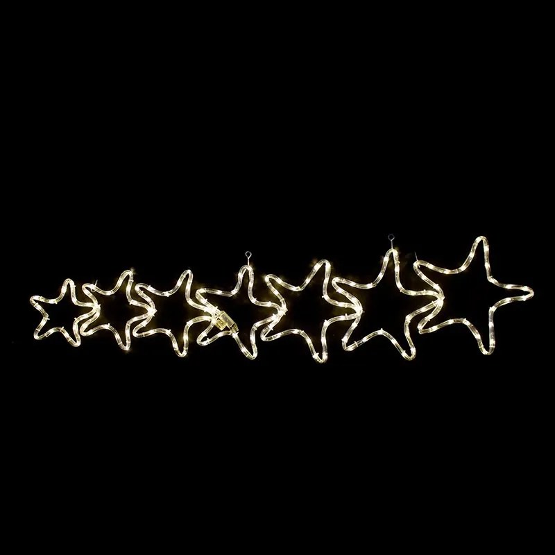 Φωτοσωλήνας με σχέδιο Seven stars LED-Warm White  (10 τεμάχια)