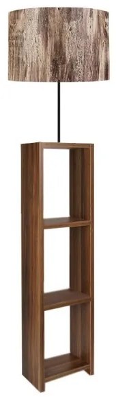 Φωτιστικό Δαπέδου Launo Υφασμάτινο Pvc-mdf Καφέ-καρυδί 38x38x150εκ GP029-0088,2 Megapap-GP029-0088,2-Καφέ GP029-0088,2