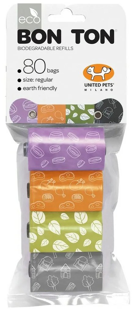 Τσάντες υγιεινής United Pets Bon Ton Regular Σκύλος Ποικιλία χρωμάτων (4 x 20 uds)