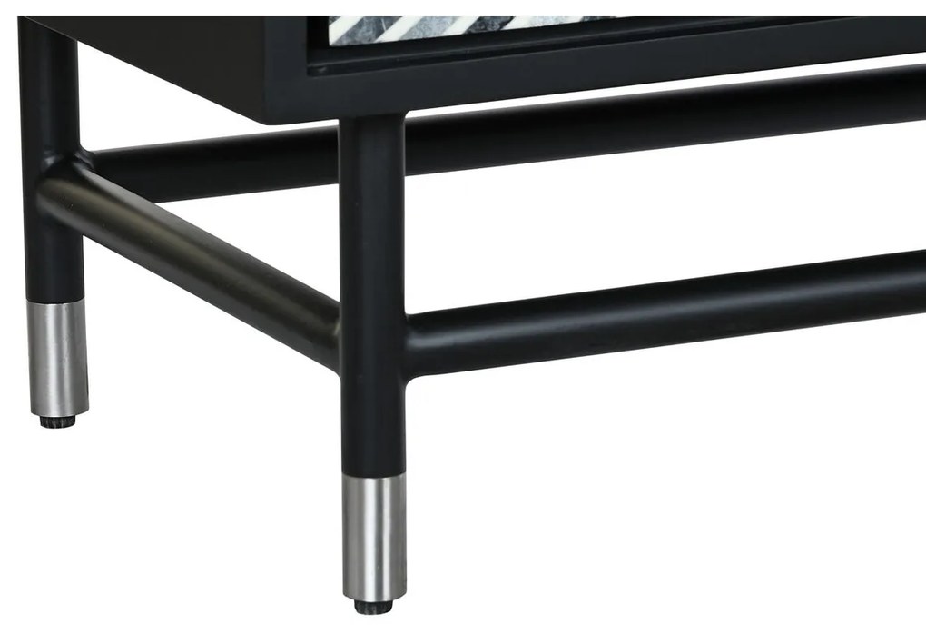Σκευοθήκη DKD Home Decor 160 x 40 x 80 cm Μαύρο Γκρι Λευκό Κόκαλο Ρητίνη Ξύλο MDF