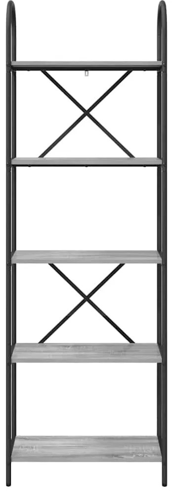vidaXL Ράφι Βιβλίων Γκρι sonoma 60 x 30 x 183 εκ Επεξεργασμένο ξύλο