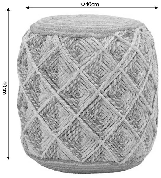 Σκαμπό Yton Inart μπεζ 100% γιούτα 40x40x40εκ 40x40x40 εκ.