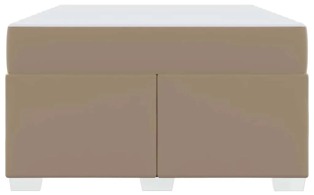 vidaXL Σκελετός Κρεβατιού Καπουτσίνο 120 x 190 cm Τεχνητό δέρμα