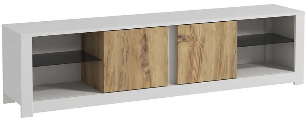 Έπιπλο Tηλεόρασης Aydos 382NRC2524 180x35x45cm White-Oak