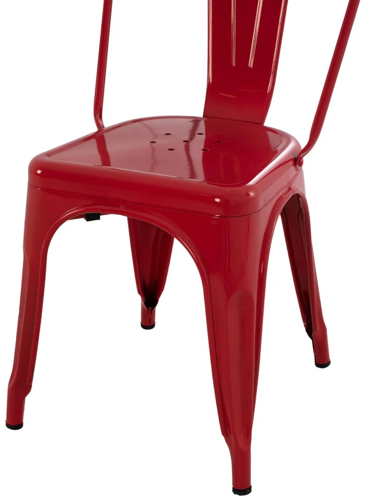 Καρέκλα μεταλλική Melita-Pro κόκκινη 44x47x84,5Υ εκ. 44x47x84.5 εκ.