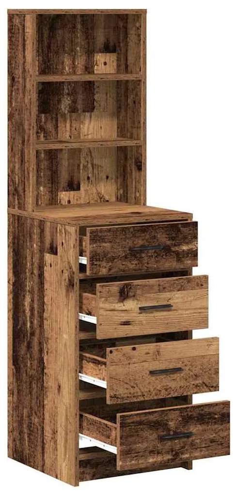 vidaXL Highboard Παλαιό ξύλο 40 x 41 x 135 εκ. Επεξεργασμένο ξύλο