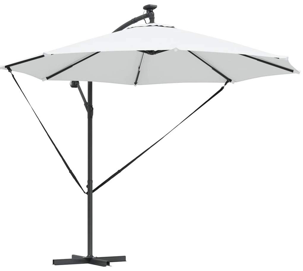 vidaXL Ομπρέλα Cantilever Banana με κλειδαριά Άμμος 294 x 294 x 248 cm