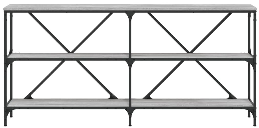vidaXL Τραπέζι Κονσόλα Γκρι Sonoma 160x30x75 εκ. Επεξ. Ξύλο/Σίδηρος