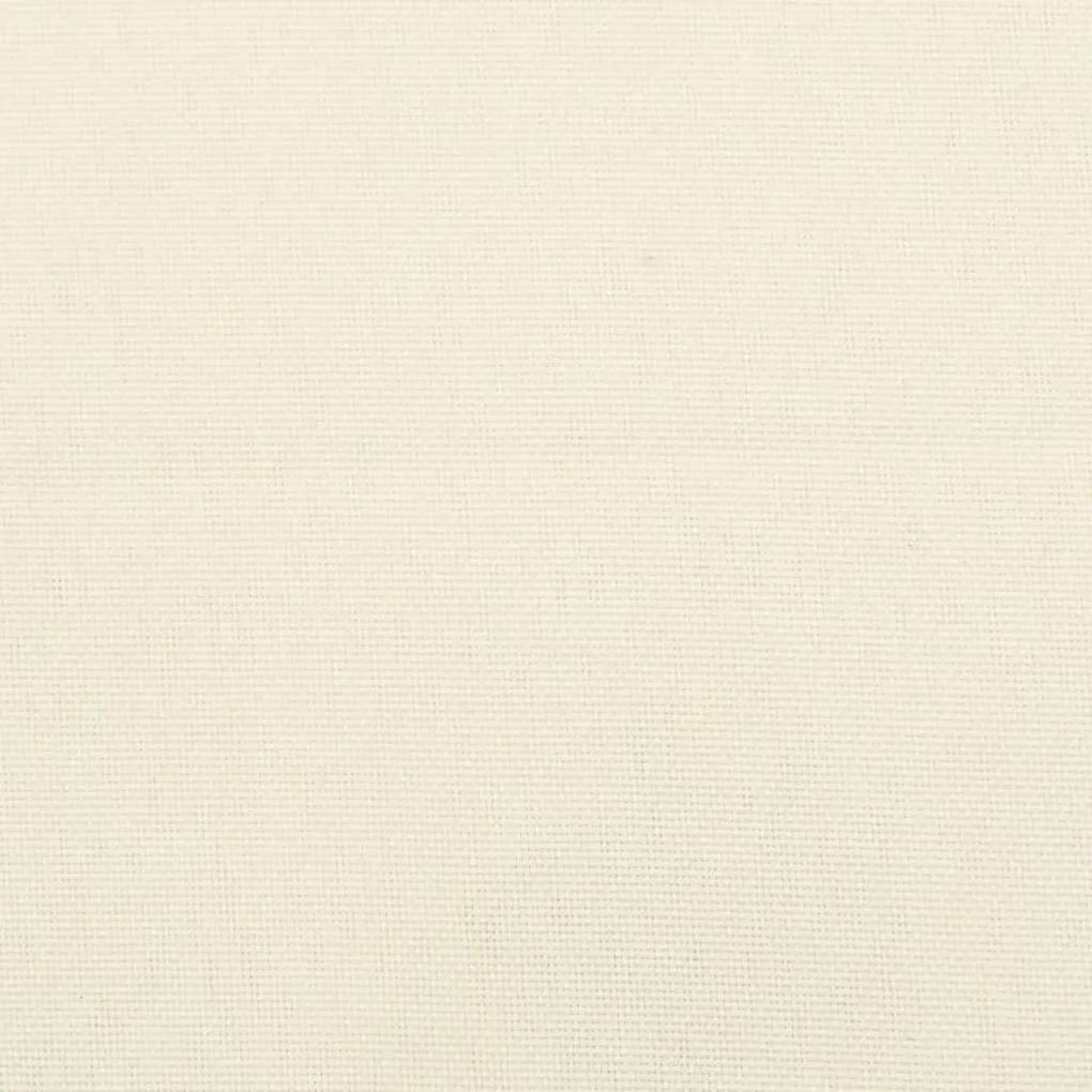 Μαξιλάρι Πάγκου Κήπου Κρεμ Λευκό 120x50x7 εκ. Ύφασμα Oxford - Λευκό