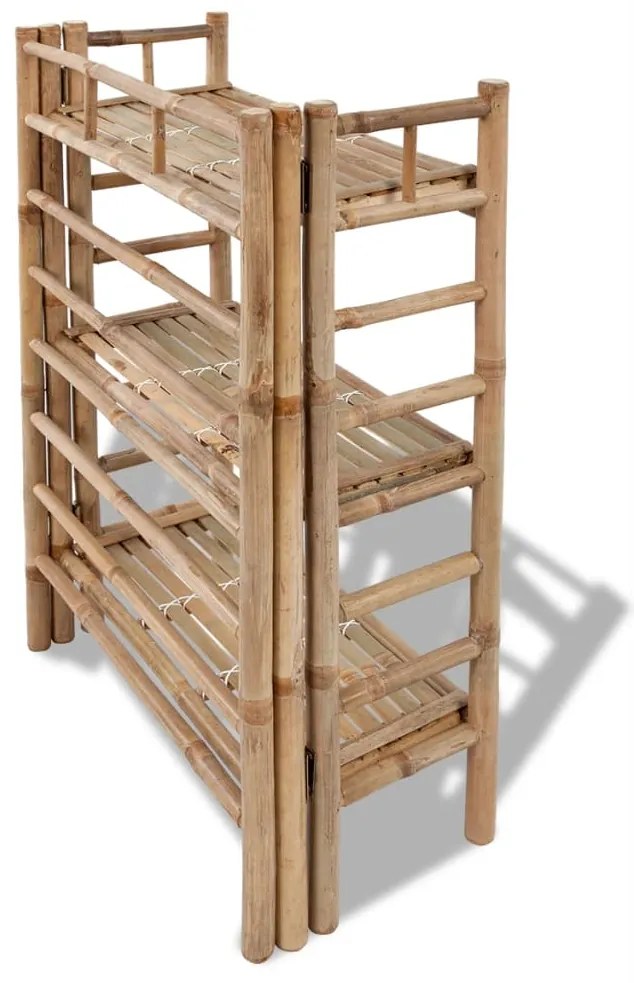 Τριώροφη Μπαμπού Ραφιέρα για Φυτά
