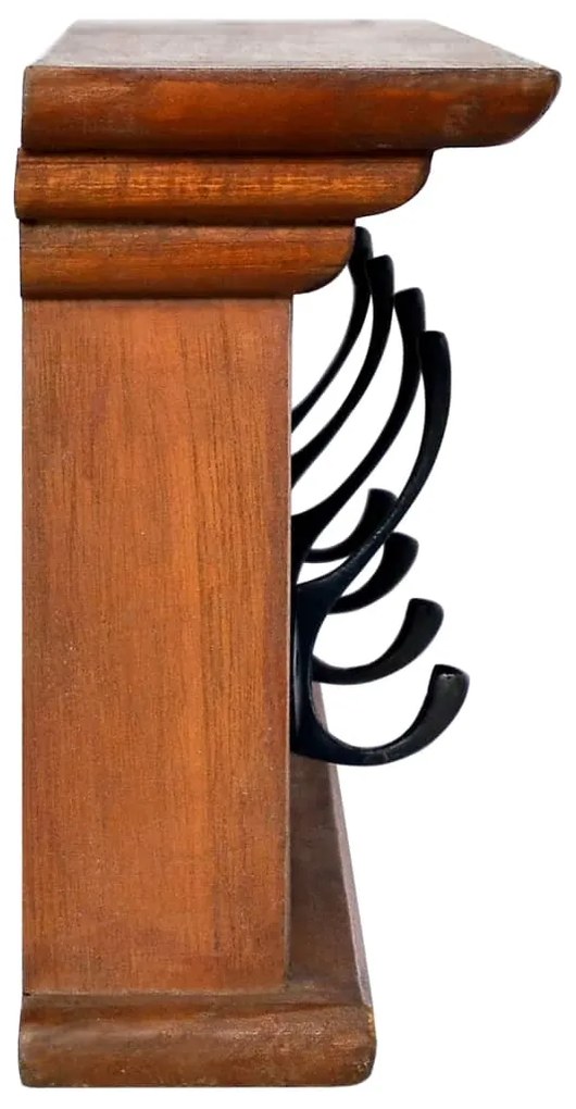 vidaXL Κρεμάστρα Τοίχου 70 x 10 x 20 εκ. από Μασίφ Ξύλο Teak