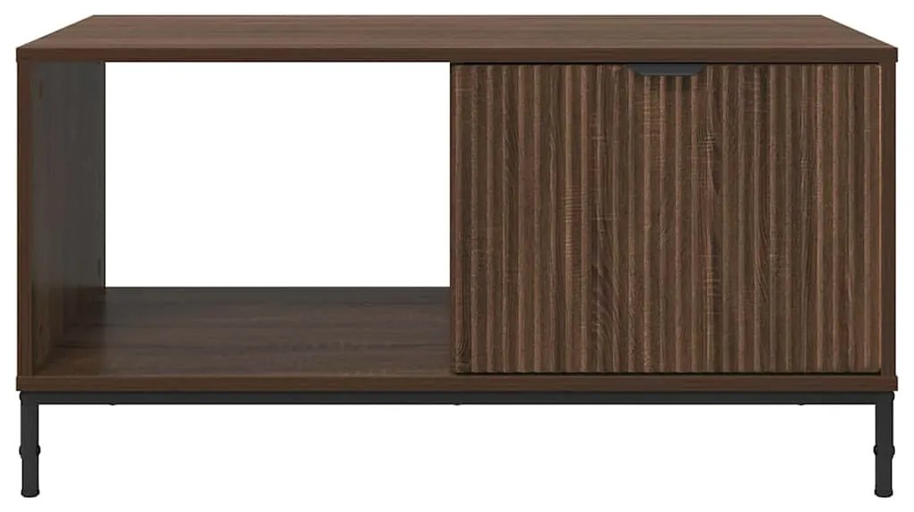 vidaXL Τραπεζάκι σαλονιού με συρτάρι Καφέ δρυς 90 x 49 x 46 εκ.