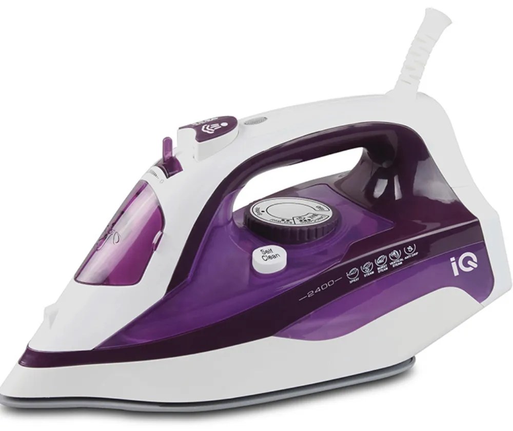 Iq Ηλεκτρικό Σίδερο Ei-861 Purple 2400w Με Κεραμική Πλάκα Και Συνεχόμενη Παροχή 25g/min
