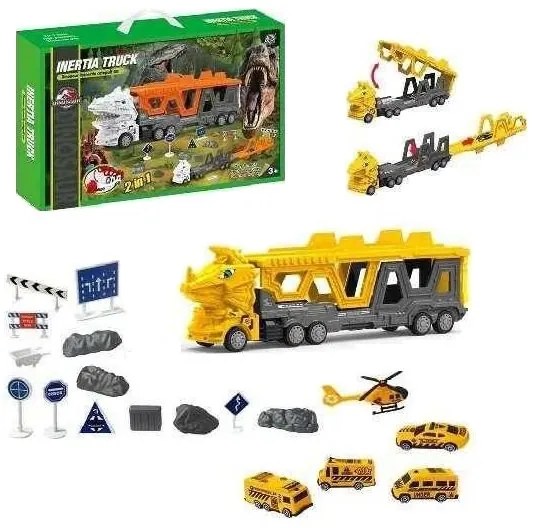 Παιδικό Όχημα - Αυτοκινητόδρομος με Αξεσουάρ Δεινόσαυρος Κίτρινο