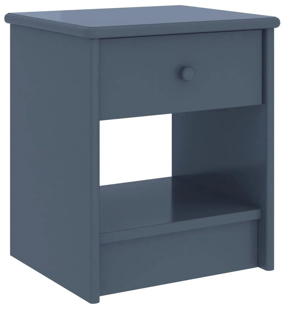 vidaXL Κομοδίνα 2 τεμ. Ανοιχτό Γκρι 35x30x40 εκ. Μασίφ Ξύλο Πεύκου