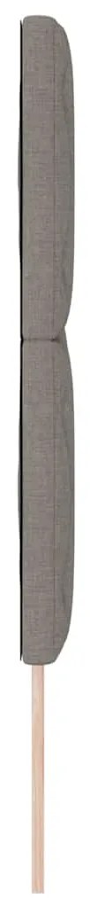 vidaXL Κεφαλάρι με φώτα λωρίδας LED με κεφαλάρι Taupe 160 cm ύφασμα