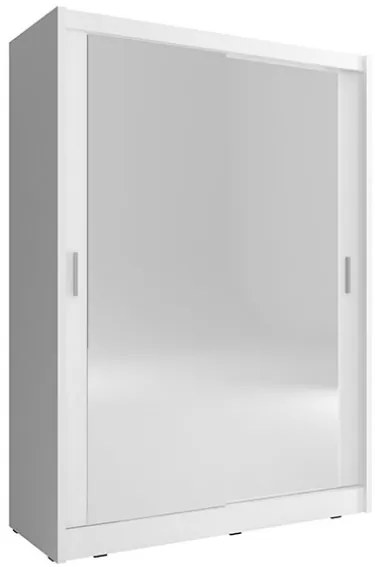 Ντουλάπα Συρόμενη Maja 2L Χρώμα Λευκό  130x200x62 cm