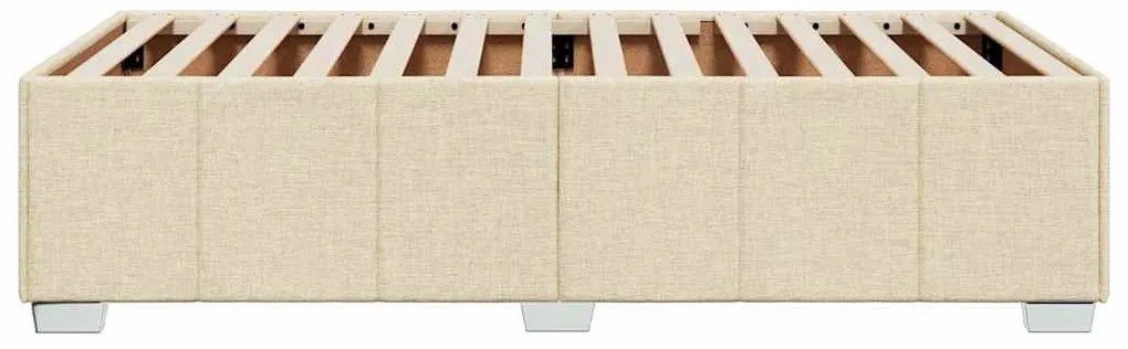 vidaXL Σκελετός Κρεβατιού Χωρίς Στρώμα Κρεμ 100 x 200 εκ. Υφασμάτινο