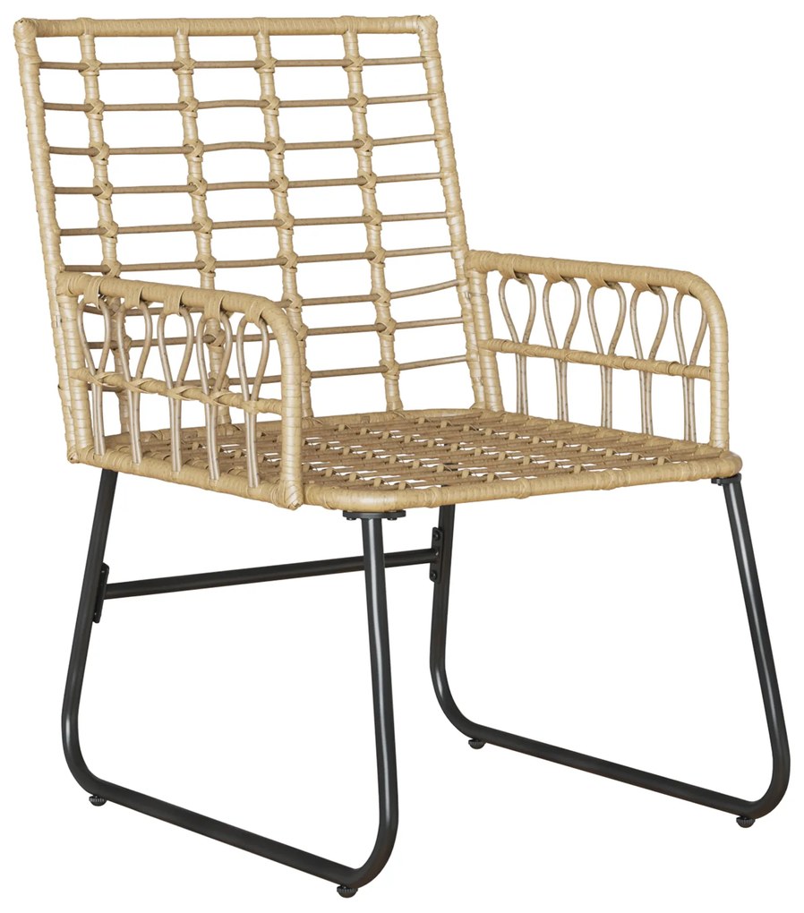 vidaXL Σέτ φαγητού για κήπο 3 pcs Μαύρο, Ανθρακί 35 x 35 x 45 εκ