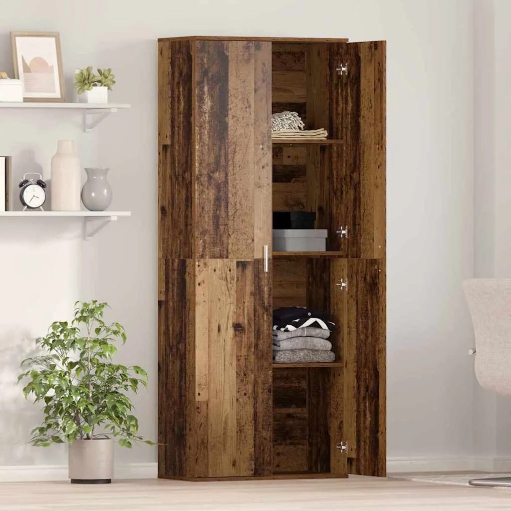 vidaXL Υψηλόμπαρο Παλιό Ξύλο 70 x 35 x 180 εκ. Επεξεργασμένο ξύλο