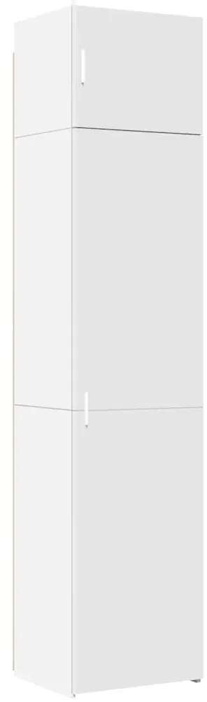 vidaXL Ντουλάπι Αποθήκευσης Στενό Λευκό 50x42,5x225 εκ. Επεξεργ. Ξύλο