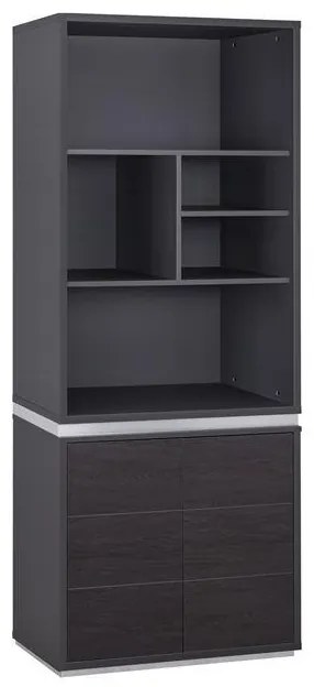 Βιβλιοθήκη γραφείου επαγγελματική C2090 Rosewood 81,5x40x200Υ εκ. 81.5x40x200 εκ.