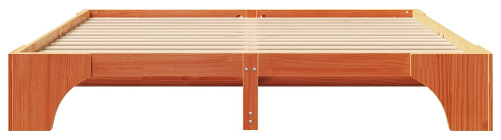 vidaXL Σκελετός Κρεβατιού Κερωτό Καφέ 180x200 cm Στερεό Ξύλο Πεύκου