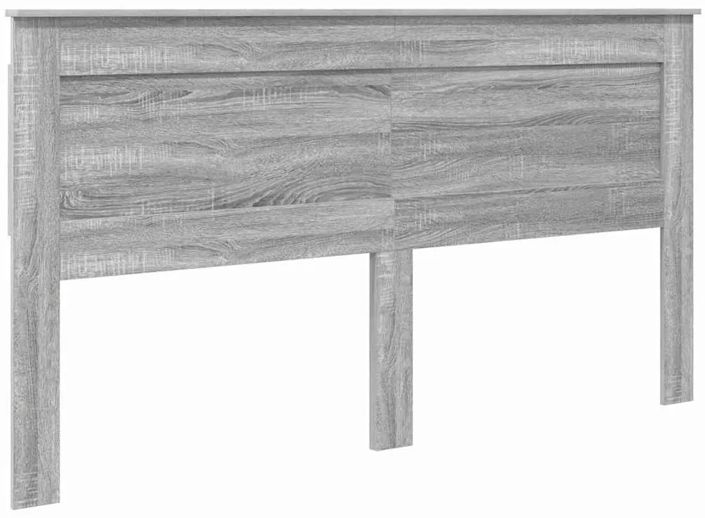 vidaXL Κεφαλάρι με κεφαλάρι Γκρίζο Σονομα 200 cm Επεξεργασμένο ξύλο